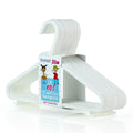 HANGERWORLD 18 Pack 11.8inch White Plastic Kids Hanger - Sized for Baby, Toddler and Children