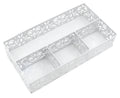 Easypag Desk Drawer Organizer With 3 Small Bins And 1 Long Bin,White