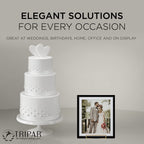 Tripar 6' Gold Painted Square Wire Easel Display Stand For Plates, Artwork, Picture Frame Plate Stand