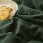 Amwan Dark Green Duvet Cover 100% Jersey Knit Cotton Duvet Cover King Olive Green Comforter Cover Luxury Soft T Shirt Cotton Bed