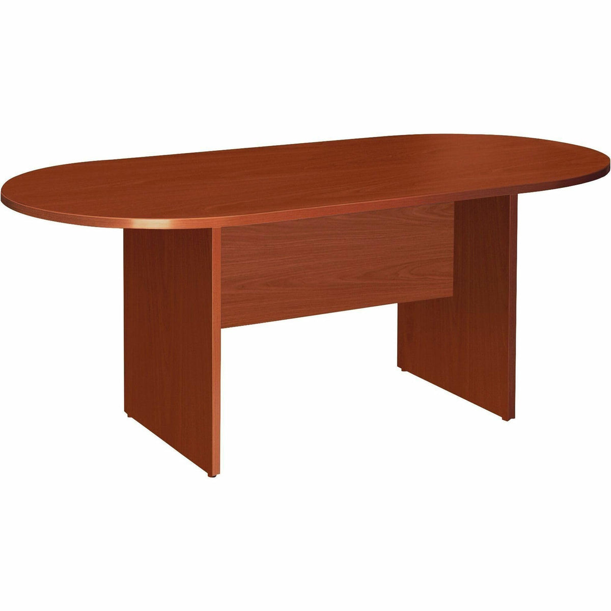 Lorell 72" Oval Conference Table, Top and Base, Cherry