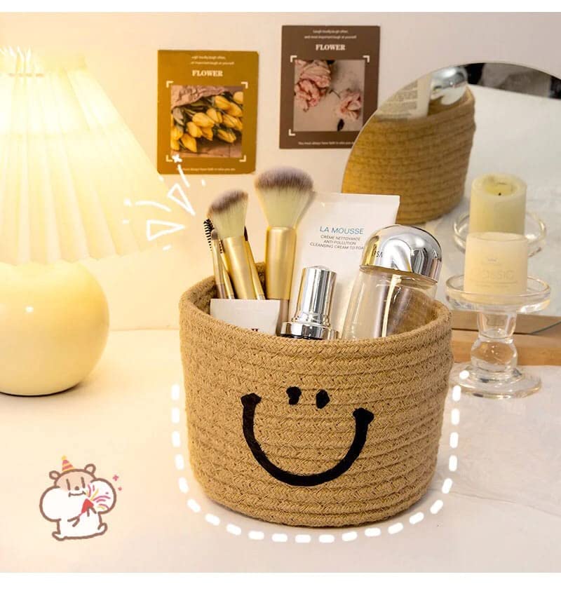 LBY Cotton Rope Storage Basket, Laundry Basket Organizer for Toys, Blanket, Clothes, Towels, Gifts | Pet Gift Basket for Cat, Do
