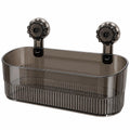 Zyphen Wallmounted Shower Caddy With Suction Cup Hooks Transparent