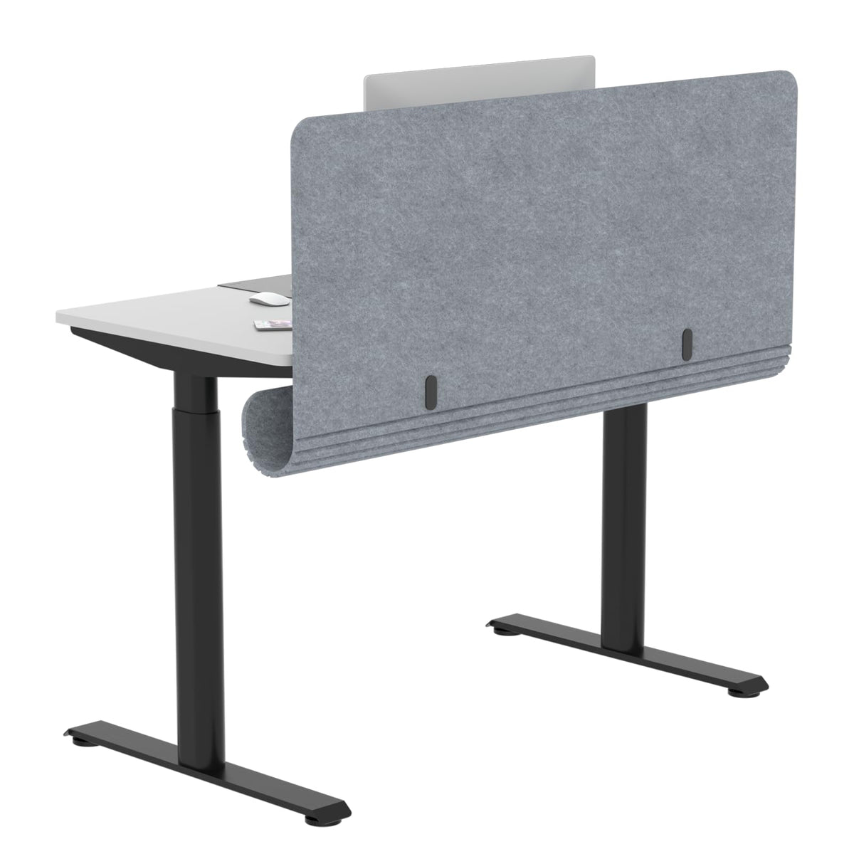 Desk Privacy Panel With Wire Management, 47.2inch X 22.5inch Cubicle Desk Divider