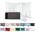 Real 22 Momme Silk Pillowcase For Hair And Skin Made In Usa, Pure Silk Pillow Cases Standard Size With Zipper, 6A Grade 100% Org