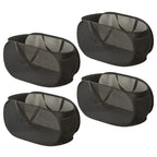 LATERONON 4 Pcs Mesh Popup Laundry Hamper, Opening Laundry Basket,Popup Laundry Basket with Durable Handles,Foldable Pop-up Mesh