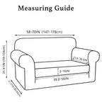 Turquoize Stretch Sofa Slipcover 2 Pieces Sofa Cover Couch Cover For 2 Cushion Couch Washable Furniture Protector Covers With Elastic Bottom Feature Thick Jacquard Fabric (Loveseat, Charcoal Gray)
