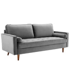 Modway Eei-3764-Gry Valour Performance Velvet Sofa, Gray