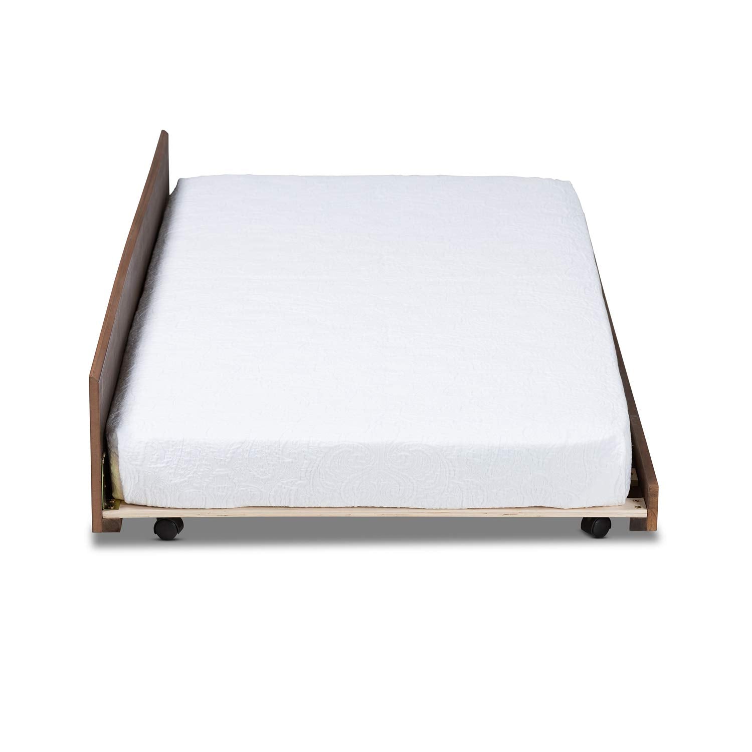 Baxton Studio Toveli Trundle Bed Ash Brown Wood Twin