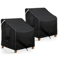 Cosfly Waterproof Outdoor Furniture Covers Heavy Duty, Patio Chair Covers 2 Pack Durable - Fits Up To 36W X 37D X36H Inches (Bla
