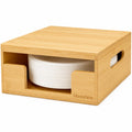 Libreshine Bamboo Paper Plate Dispenser with Lid, Fits 8.510 Inch Plates
