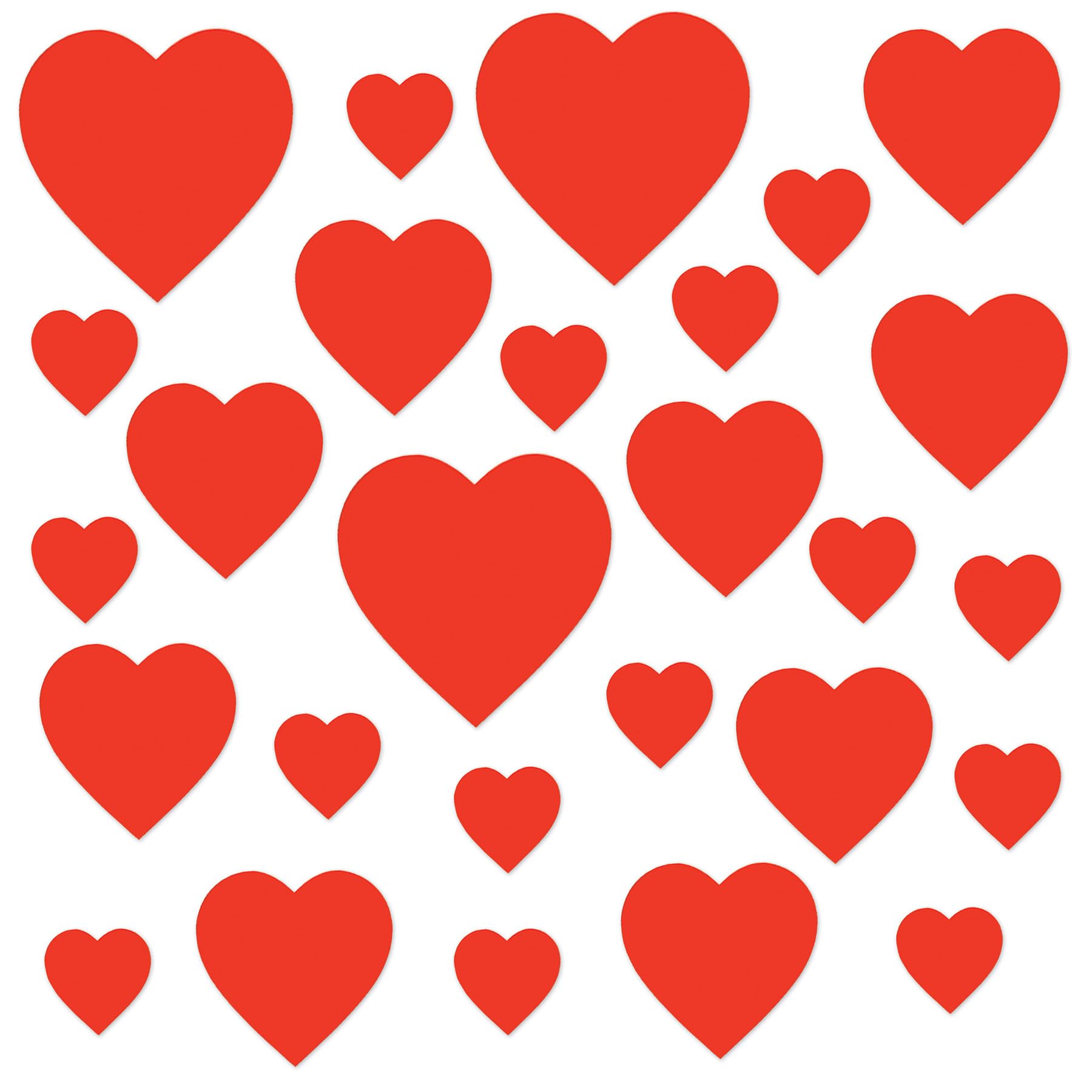 Packaged Printed Heart Cutouts Pack of 3