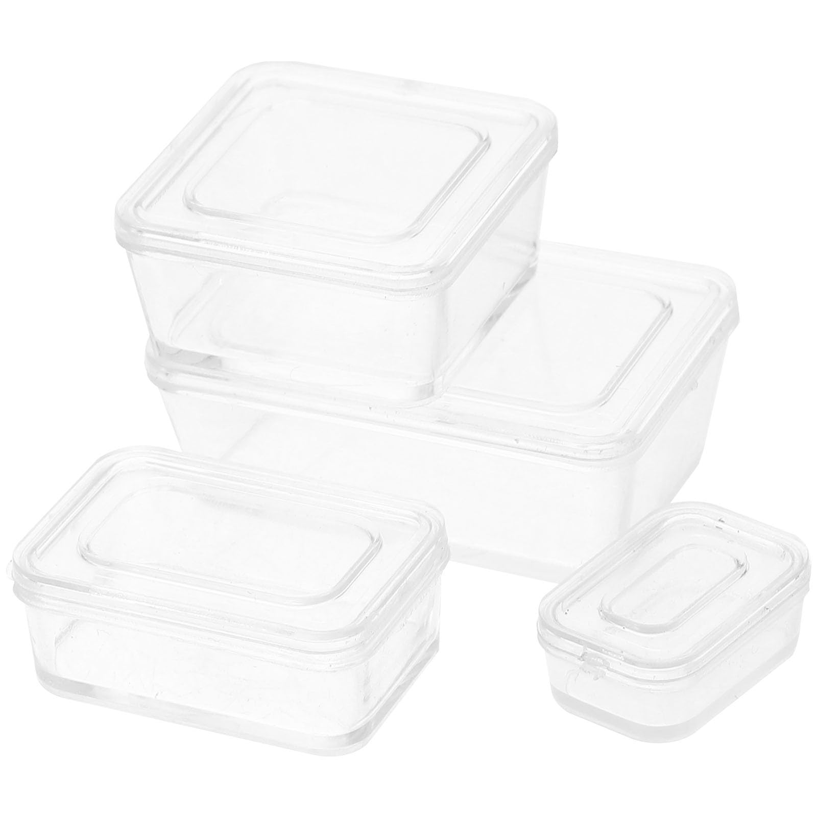 Alasum Miniature Dollhouse Bento Box Accessories 1.41X0.98X0.55 Inch Simulation Lunch Box Set for 1/12 Scale Dollhouse Kitchen D