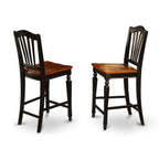 East West Furniture CHEL5-BLK-W Chelsea 5 Piece Counter Height Set Includes a Square Kitchen Table with Butterfly Leaf and 4 Dining Chairs, 54x54 Inch