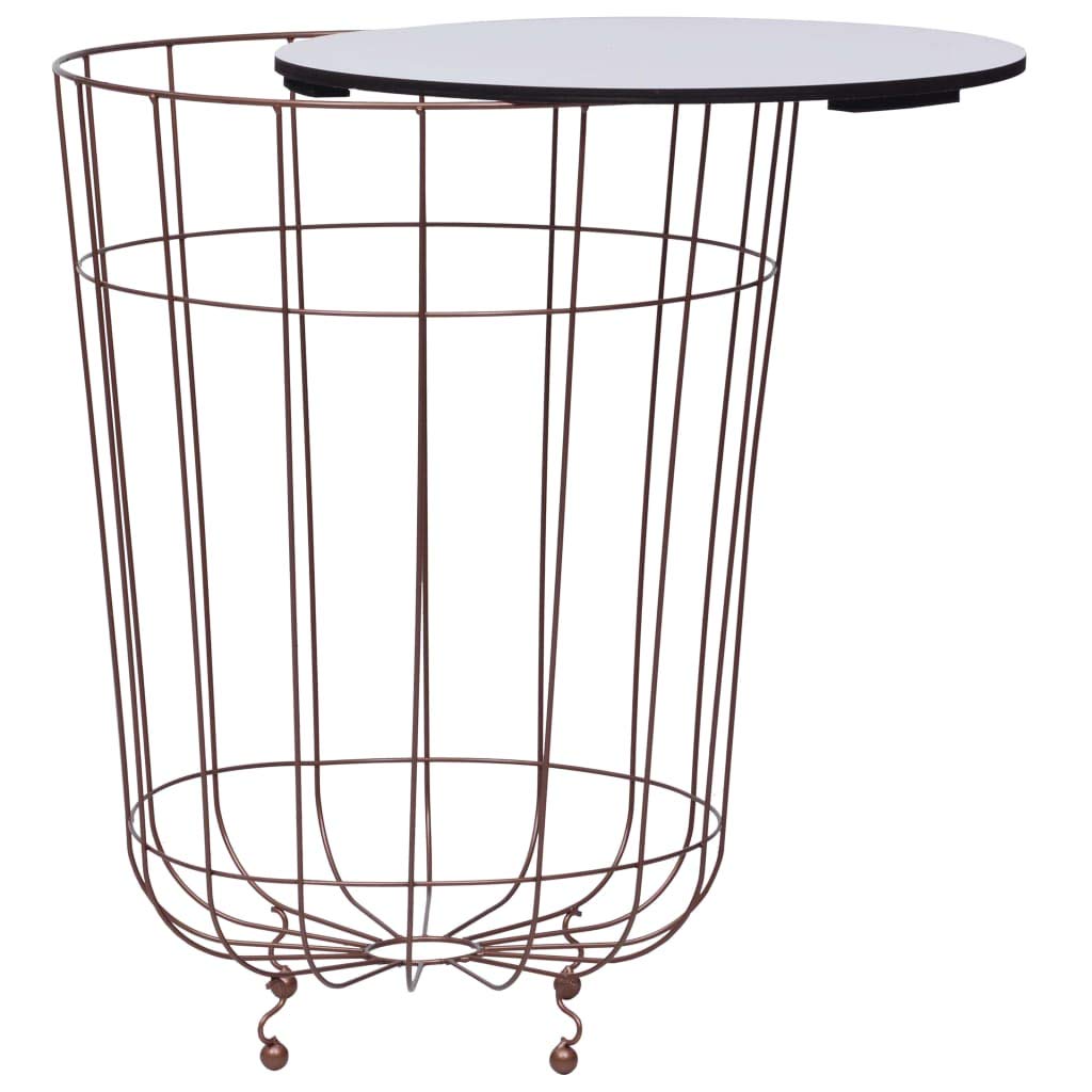 vidaXL Coffee Table Gold Ø 15.7"