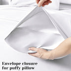 Bysure Hotel Luxury Bed Sheets Set 6 Piece(Full, White) - Super Soft 1800 Thread Count 100% Microfiber Sheets With Deep Pockets,