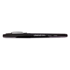 Universal Porous Point Pen, Stick, Medium 0.7 Mm, Black Ink, Black Barrel, Dozen
