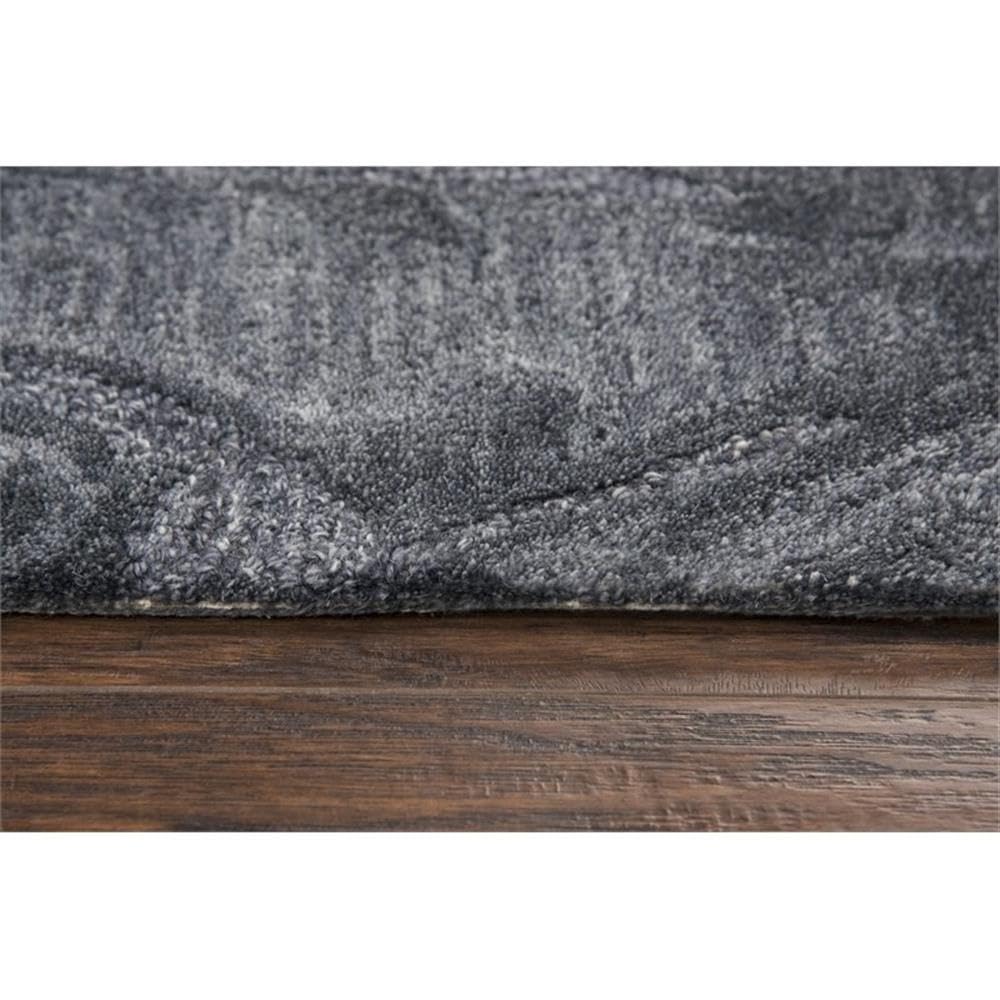 Rizzy Home Alora Decor Emerson 5' X 8' Abstract Dk.Grey/Gray/Rust/Blue Hand-Tufted Area Rug