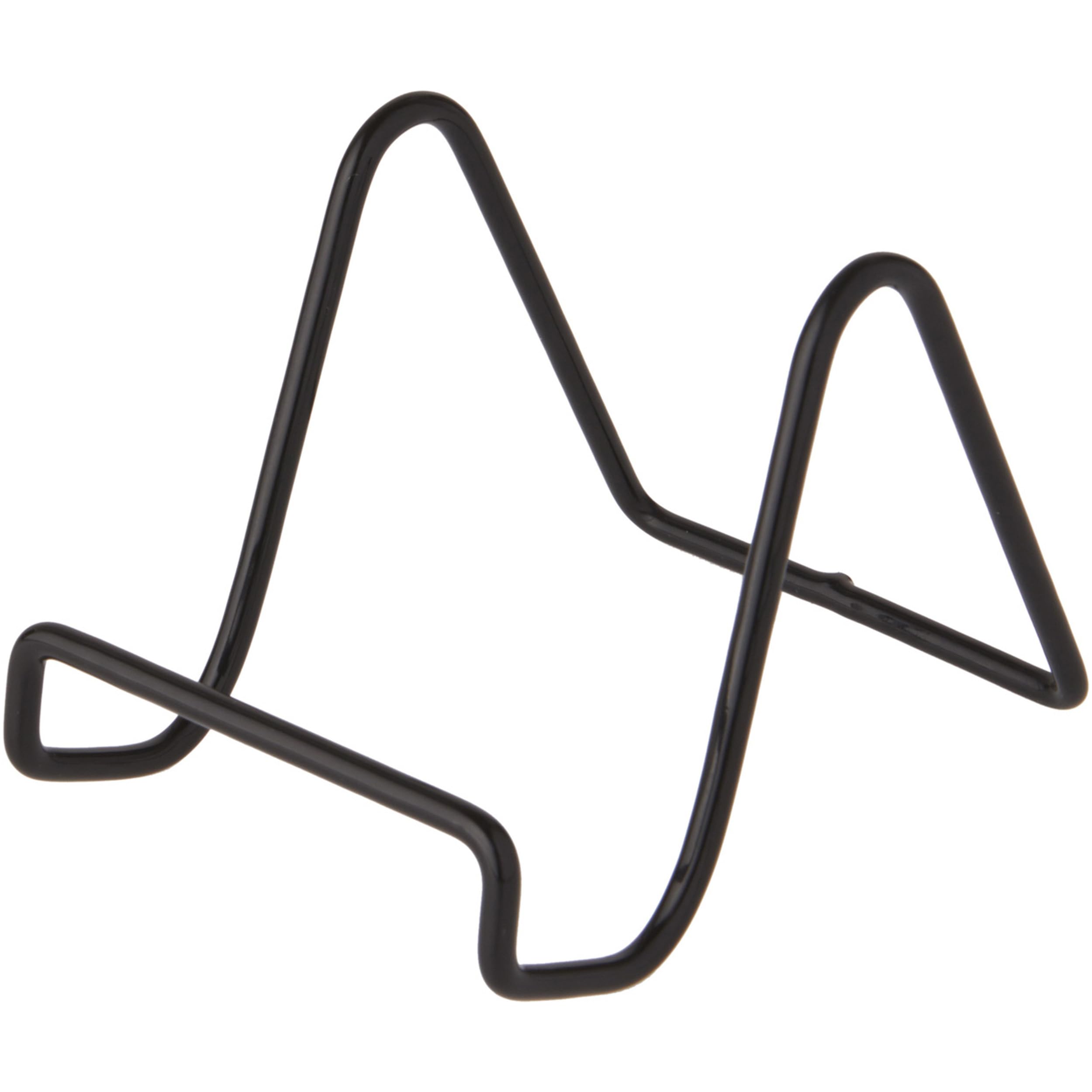 Bards Vinyl Covered Black Wire Easel Stand, 3 H x 3 W x 4 D, Pack of 3