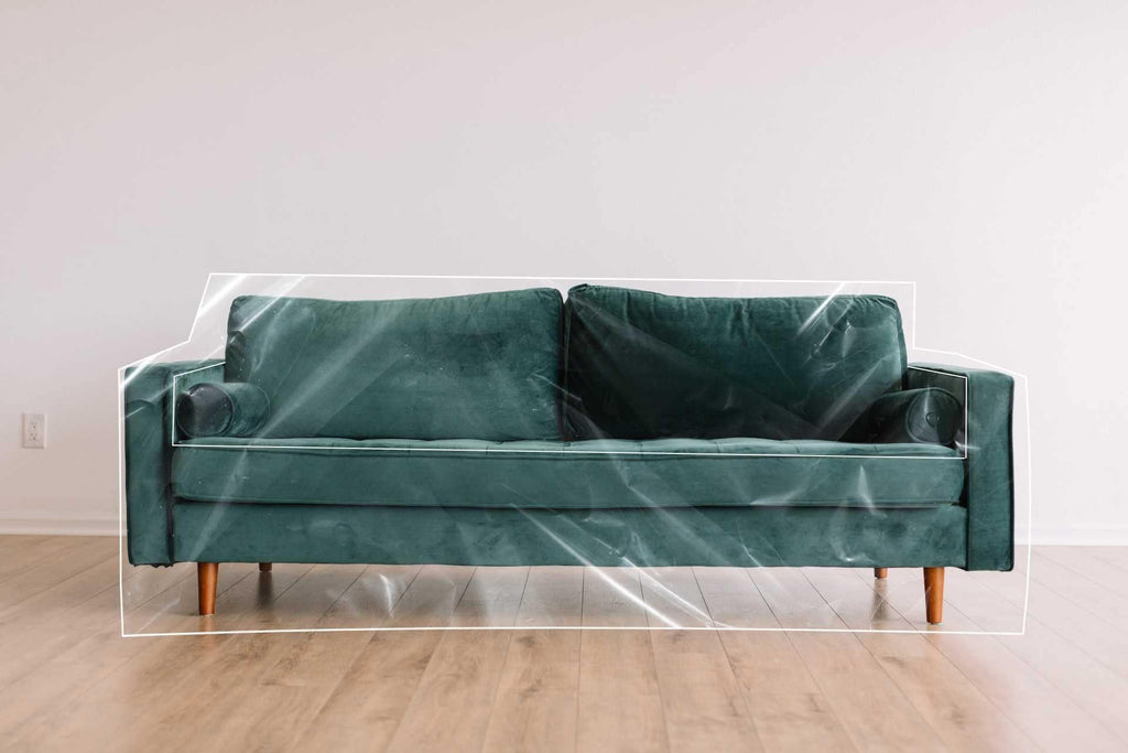 Laminet Thick Crystal Clear Heavy-Duty Water Resistant Sofa/Couch Cover - Perfect For Protection Against Cat/Dog Clawing, Kids And Grandkids!!! - Sofa - 42' Bh X 18' Fh X 96”W X 40”D