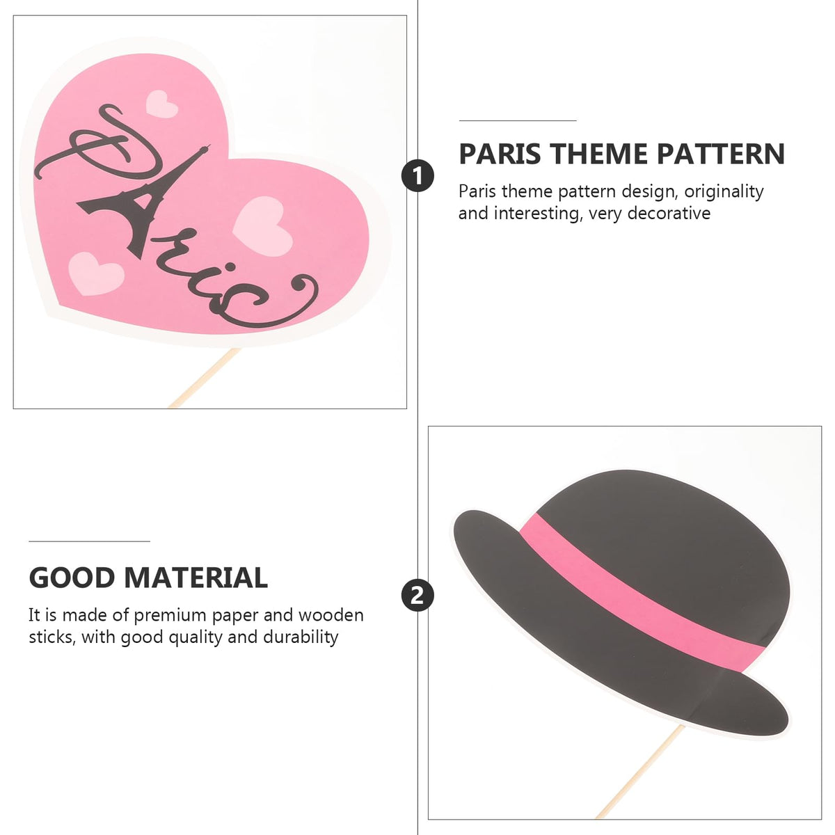 Paris Photo Props Paris Party Photo Booth Props Kit Paris Themed Decoration French Photo Booth Props, Eiffel Tower, Oh La La Par
