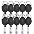 Selizo 10Pcs Retractable Badge Holders Retractable Id Badge Clips Badge Reels Retractable With Carabiner Reel Clip