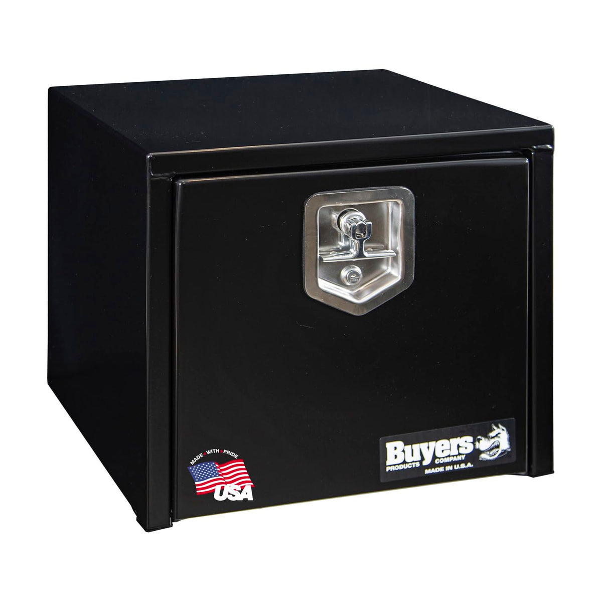 Buyers Products 1703330 Black Steel Underbody Truck Box with T-Handle Latch, 16 x 14 x 18 Inch