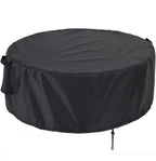 Kingling Round Patio Furniture Covers, Waterproof Outdoor Table Cover For 90''D X43''H, Heavy Duty Patio Cover For Round Table & Chair Sets, Outdoor Furniture Covers (Black)