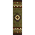 Phoenix Ph4 Green Southwestern Rug Runner 2' 3" X 7 ' 6"