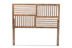 Baxton Studio Adler Modern and Contemporary Transitional Ash Walnut Finished Wood Queen Size Headboard