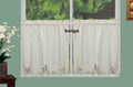 Creative Linens Battenburg Lace Kitchen Curtain 24 L Tiers Ecru Beige