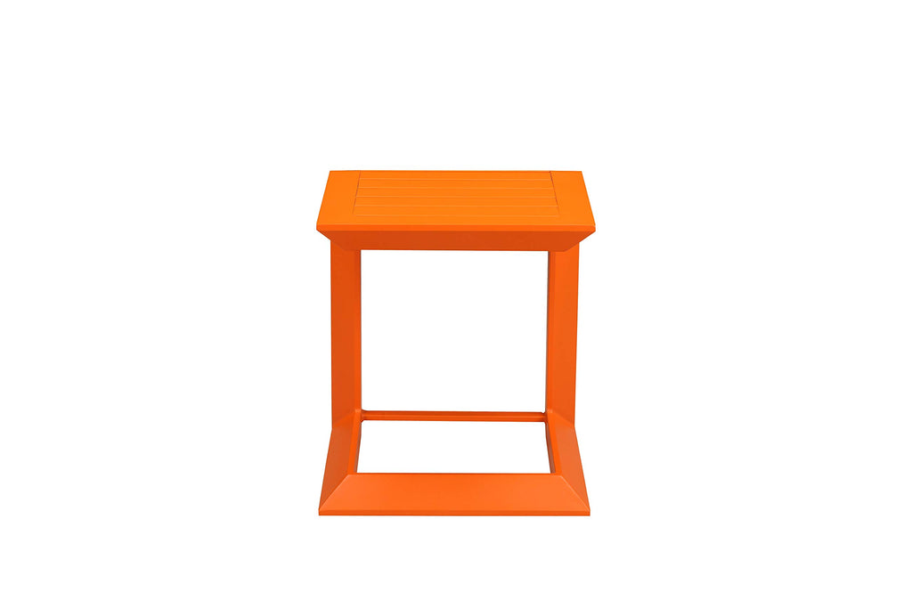 Pangea Home Leaf St Orng Side Table, Orange