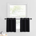 NICETOWN Blackout Valance Curtain for Kitchen, 24 inches Long Curtains for RV Camper Thermal Insulated Grommet Window Tiers Shor