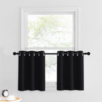 NICETOWN Blackout Valance Curtain for Kitchen, 24 inches Long Curtains for RV Camper Thermal Insulated Grommet Window Tiers Shor