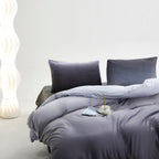 Clothknow Grey Silver Fluffy Comforter Set Full 3Pcs Gray Bedding Comforter Sets Velvet Comforter Soft Gray White Full Size Comforter Sets