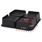 Mymulike Bed Risers 2 Inch Oversized Furniture Risers, Support Up To 6000 Lbs, Lift 2 Inch For Couch, Sofa, Table,Chair (Black 4