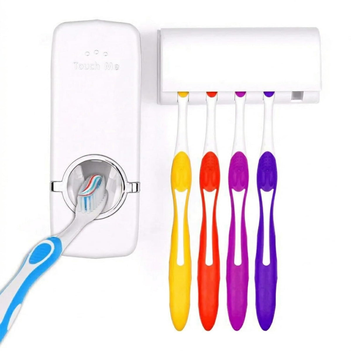 Oblivion Toothpaste Holder Wall Mounted 1 Pc  Plastic Automatic Toothpaste Dispenser & Tooth Brush Holder  Wall Mounted Bathro