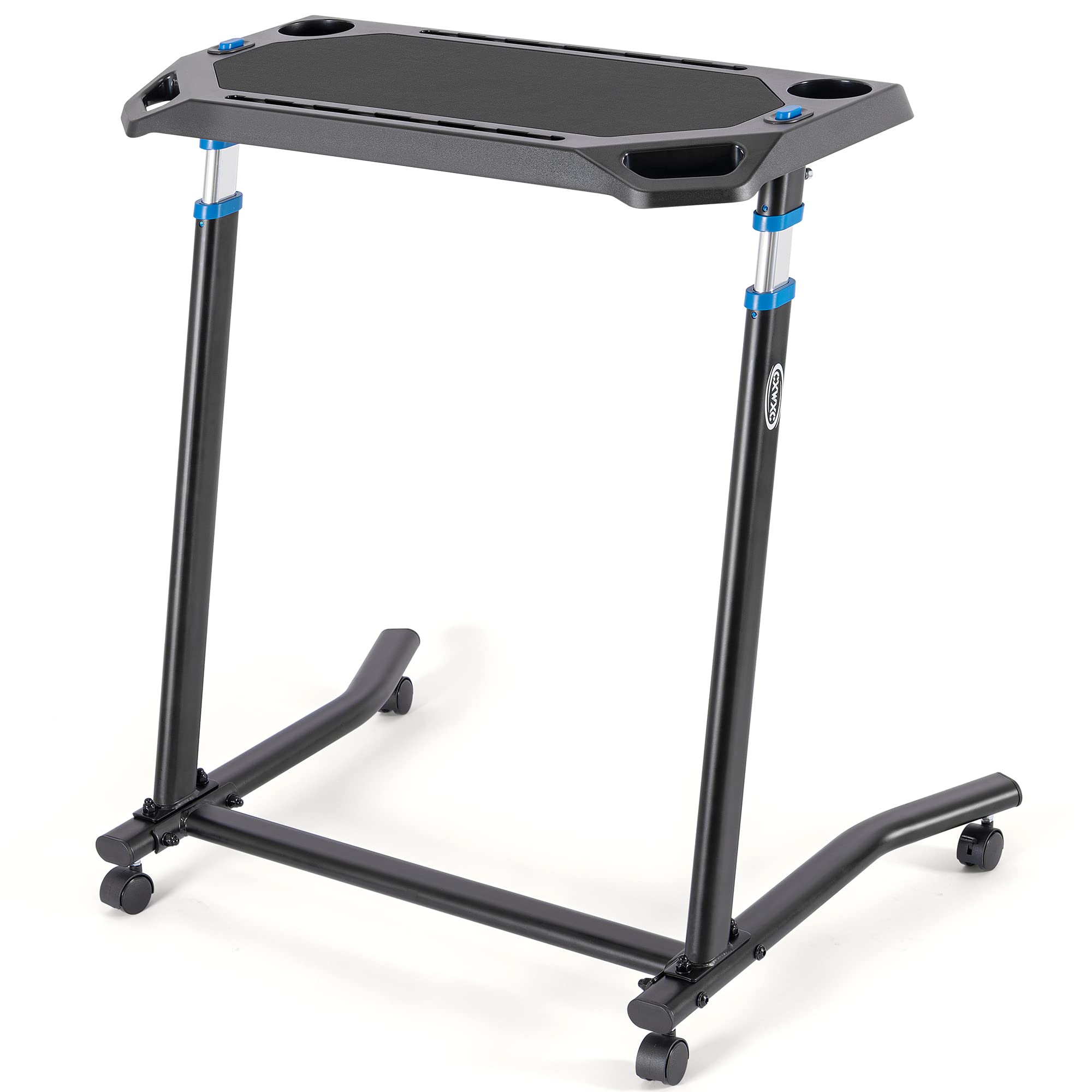 CXWXC Indoor Cycling Desk - Adjustable Height Bike Deak Laptop Stand Non-Slip Surface - Portable Bike Trainer Fitness Desk with 