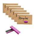 Rose Red 26/6 Standard Staple Set 12Mm Width 950/Box 6 Boxes/Pack 5700 Count Staples For Office School Home Stapler Stapling Ref