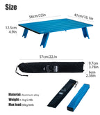 Iclimb Ultralight Compact Mini Beach Picnic Folding Alu. Table With Carry Bag, Two Size (Blue - L)