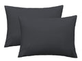 Imaylex Soft 100% Egyptian Cotton Zipper Pillow Case, Cozy And Lightweight Pillowcase, Set Of 2, Dark Grey, Standard, 20' X 26'