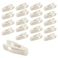 Hordion 20Pcs Ivory Velvet Hangers Clips, Strong Finger Flocked Clips, Felt Hangers Clips, Pants Hangers Skirt Hangers Velvet Cl