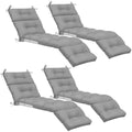 Kigley 4 Pcs Chaise Lounge Cushions 75 X 22 X 5 Inches Soft Lounge Chair Cushion Spring/Summer Seasonal Replacement For Outdoor