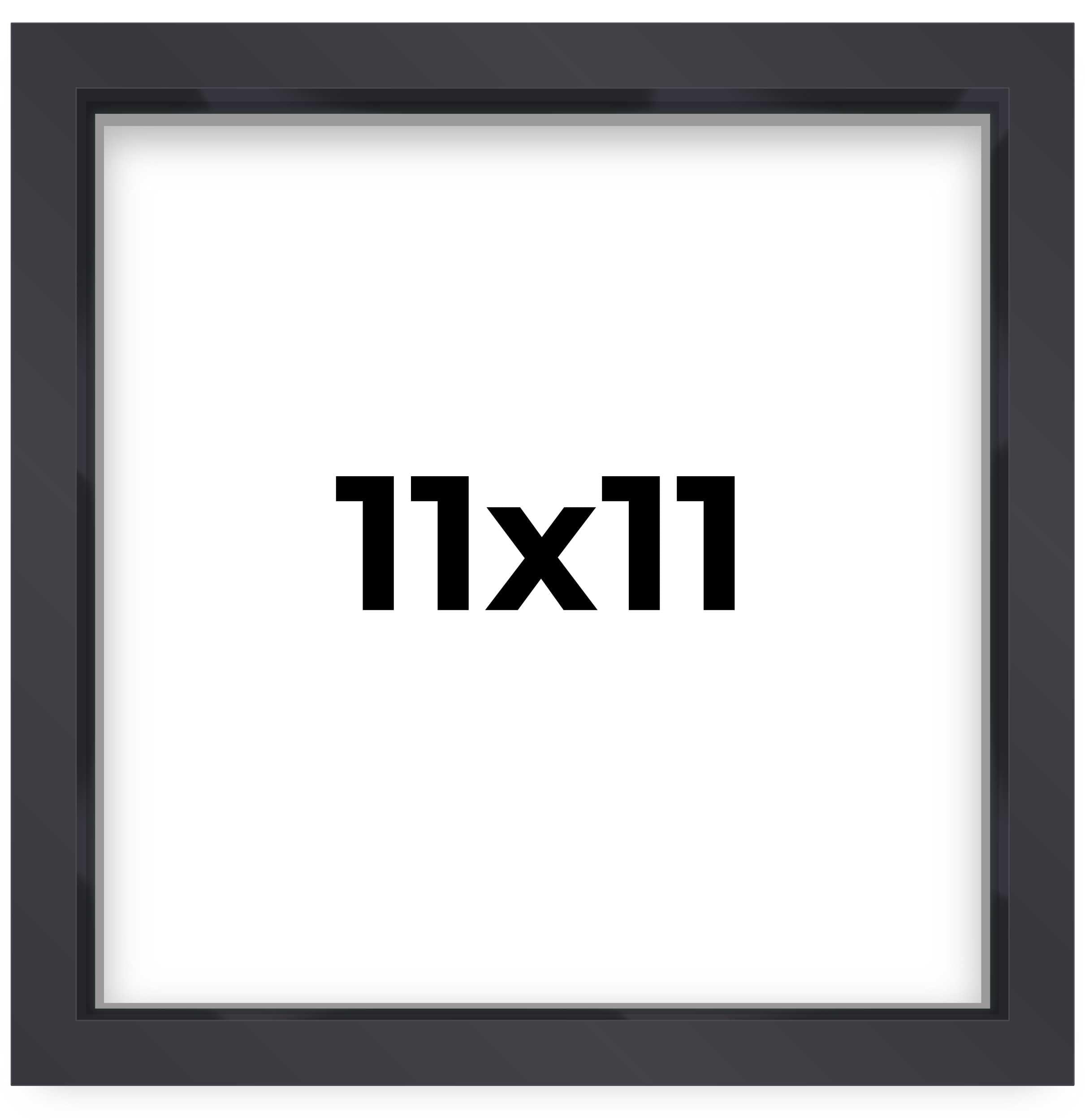 11x11 Shadow Box Frame Contemporary Black Finish | 1'' Depth of Usable Space| Interior Size 11x11 Inches| UV Resistant Acrylic, 