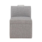 Comfort Pointe Delray Modern Fabric Upholstered Caster Chair In Ashen Gray