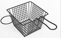 Shoppers Hub Pnq Black Starter Basket With Side Holder Rack, Thick Metal Wire Storage Organizer For Kitchen, Pantry, Shelving An