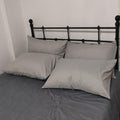 Premium Queen Pillowcases 4 Pack - Light Grey Standard - Ultra Soft 1800 Thread Count Microfiber- Double Brushed - Allergies Fre