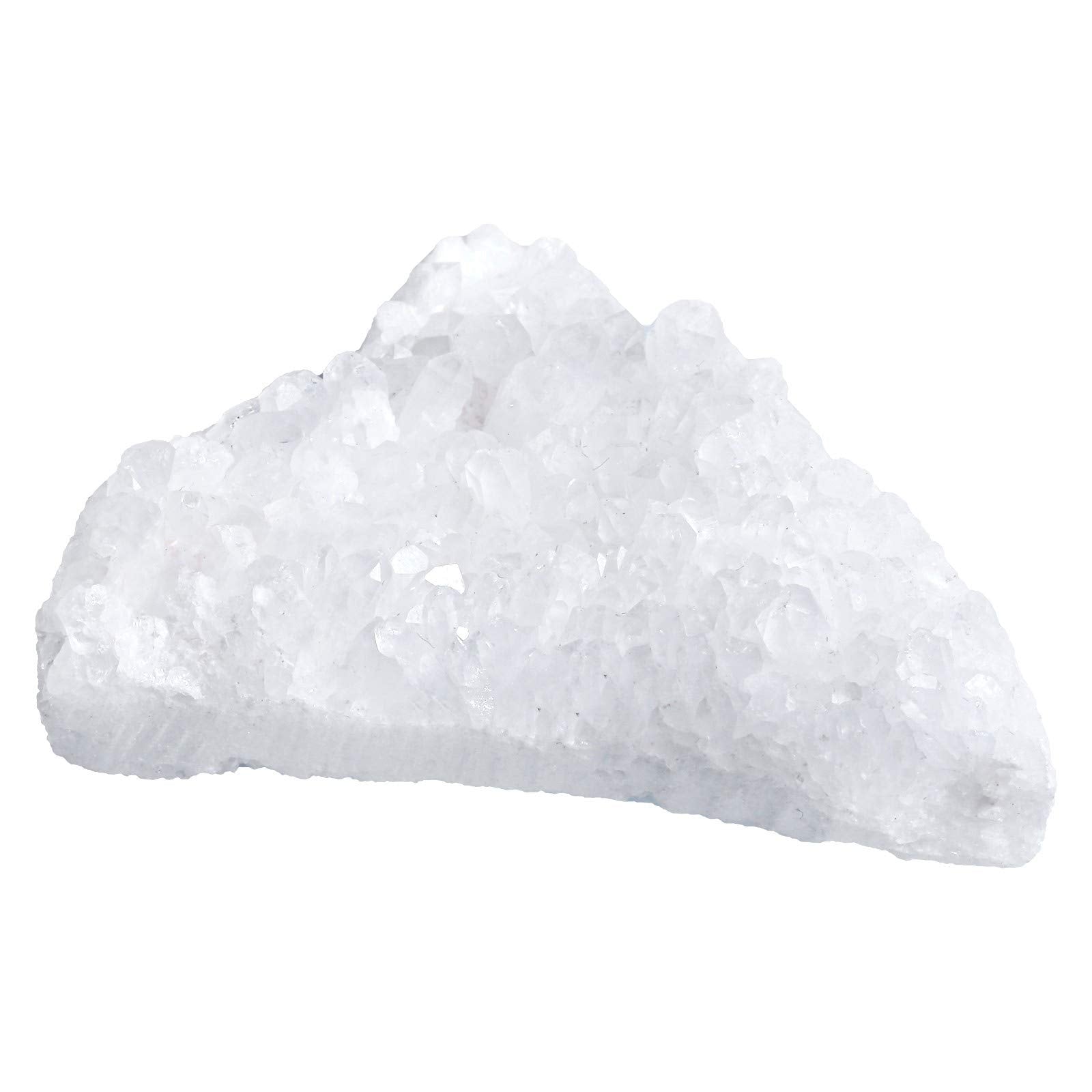Amogeeli Natural Raw Rock Crystal Geode Cluster Specimen Office Home Decor, Mineral Stone for Collection