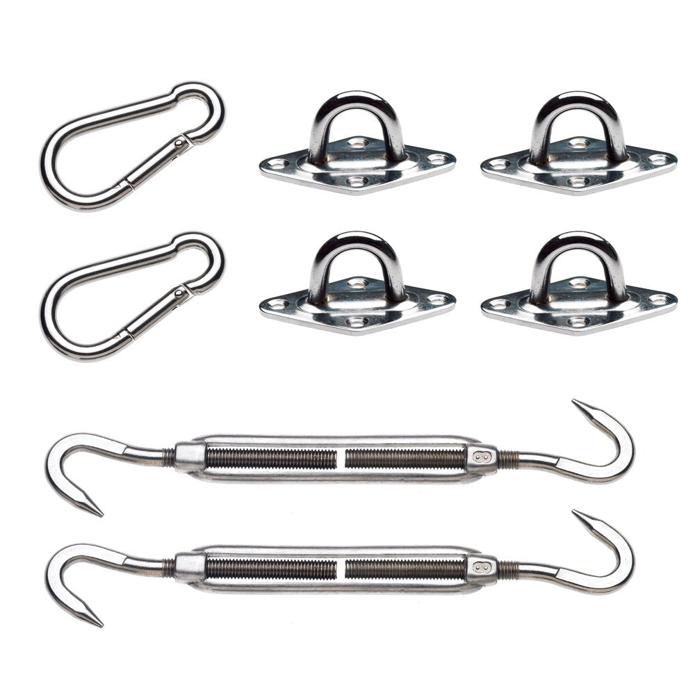 Coolaroo Shade Sail Accessories, Shade Sail Hardware Set, Shade Sail Set-Up And Sail Installation