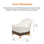 Amazon Basics Outdoor Patio Furniture Cover For Adirondack Chair, Beige/Tan
